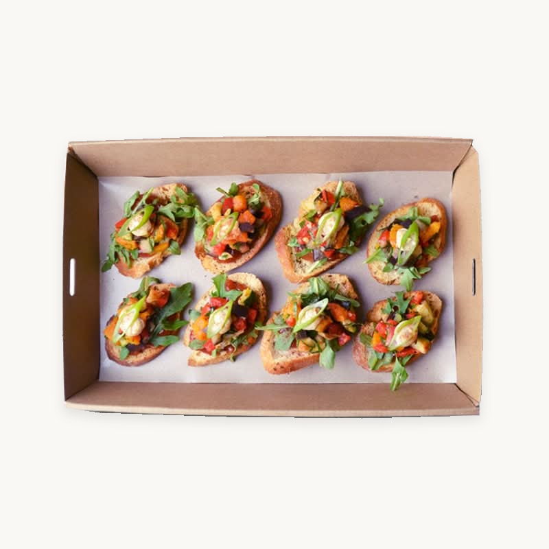 Grilled Vegetable Vegan Crostinis