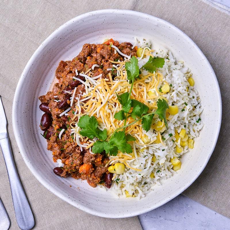 Chilli Con Carne with Mexican Rice