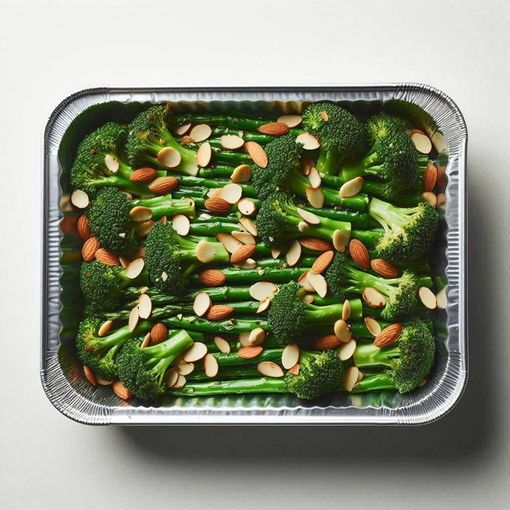 Charred Broccolini with Shaved Toasted Almonds