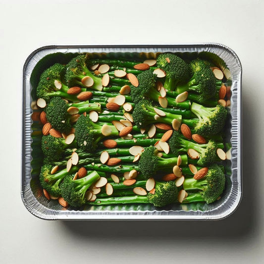 Charred Broccolini with Shaved Toasted Almonds