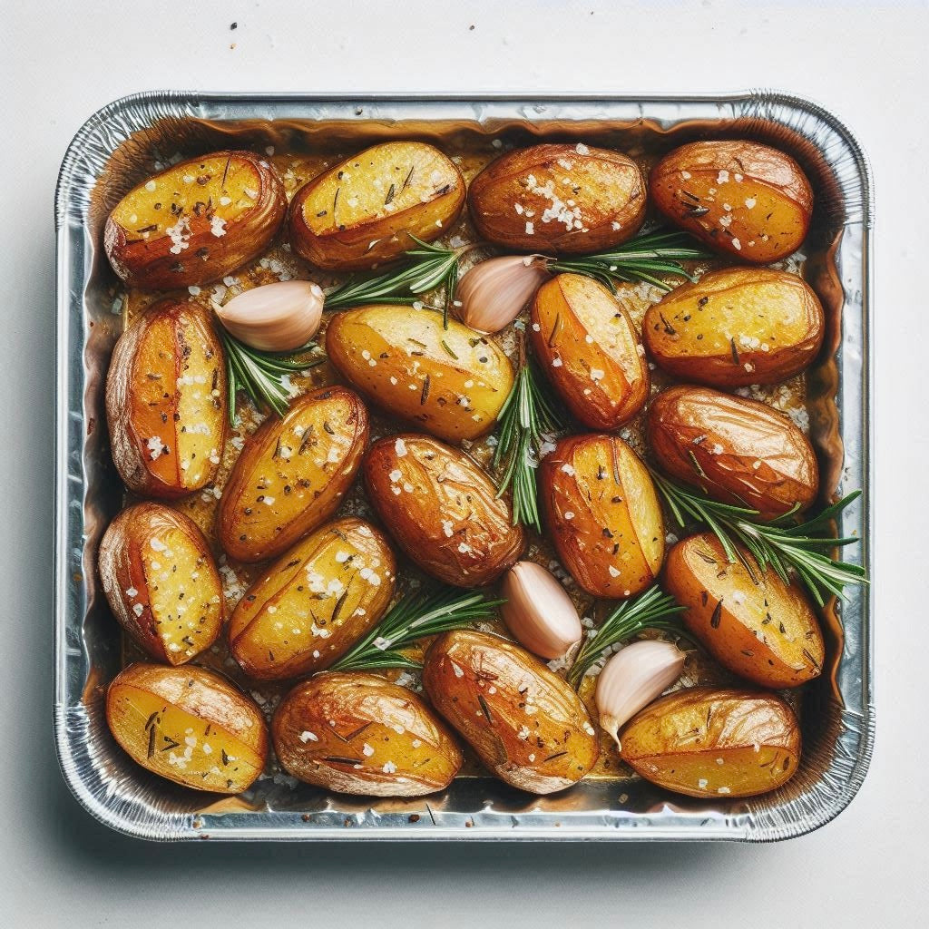 Rosemary Roasted Potatoes with Garlic and Maldon Salt